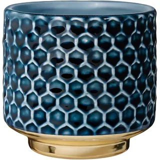 Bloomingville Blumentopf Home - dekorative Blumentöpfe für den Innenbereich, kreativer Retro-Stil S (10 cm Durchmesser), Petrol, Keramik