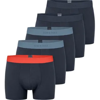 SCHIESSER Boxershorts 95/5 Multipacks blau/rot/grau L 5er Pack
