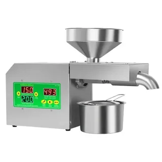 Automatische Ölpressmaschine - R3S Schneckenpresse - Kleine gewerbliche Tischpresse - 220V EU-Stecker - Für Moringa Sonnenblumen Erdnuss Sesam - Edelstahlgehäuse - Farbe R3S
