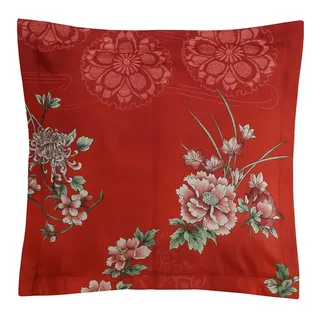 Bassetti ESPERIDI Kissenhülle zu Bettwäsche aus 100% Baumwollsatin in der Farbe Rot R1, Maße: 40x80 cm - 9333330