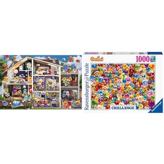 Ravensburger Puzzle 17434 - Gelini Puppenhaus - 5000 Teile Puzzle für Erwachsene und Kinder ab 14 Jahren & Puzzle 16469 - Ganz viel Gelini - 1000 Teile Puzzle für Erwachsene und Kinder ab 14 Jahren