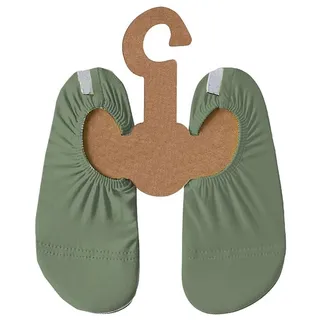 Slipstop Kinder Strandschuhe Anti Rutsch Ballett Schuhe Schwimmschuhe Urlaub Badeschuhe Pool Unisex grün Basil Junior, Größe 18-20