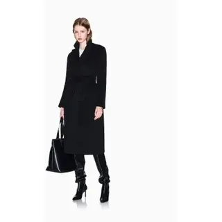 A|X Armani Exchange für Damen. XW000691AF16206UC001 Maxi Crossover Mantel mit schwarzem Taillenband (XS), Lässig, Wolle