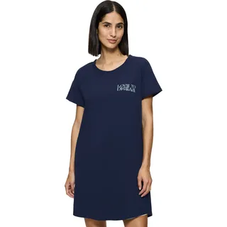 Triumph Nachthemd "Nightdresses NDK X", Damen, Gr. 44, N-Gr, blau (new navy), Jersey, Obermaterial: 100% Baumwolle.