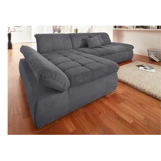 DOMO collection Ecksofa "NMORIC XXL, 300x172x80cm, L-Form", wahlweise mit Bettfunktion und Armlehnverstellung, grau,