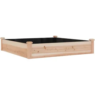 Hochbeet mit Einsatz Massivholz Tanne 120 x 120 x 25 cm