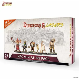 Archon Studio – DNL0043: Dungeons & Lasers Miniatures: NPC-Miniatur-Set – Neu - Weiß