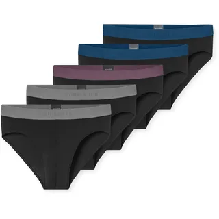 SCHIESSER Slip 95/5 blau/grau/schwarz XXL 5er Pack