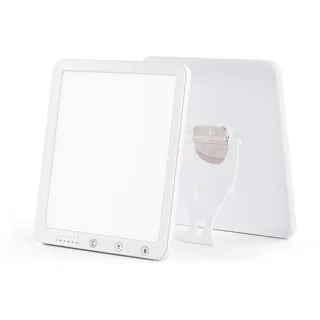 Beedove Tageslichtlampe, 10000 Lux Lichttherapielampe mit 4 Timern & 3 Lichtfarben, 5 Helligkeitsstufen Sonnenlicht Lampe mit Memory Funktion, 90° Halterung Tageslichtlampe Gegen Winter Depression