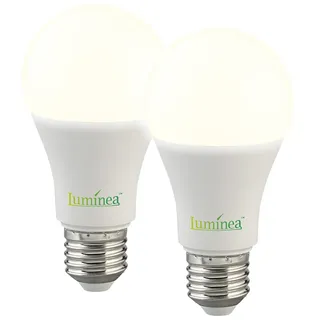 Luminea LED Wonzimmerleuchten: 2er-Set LED-Lampen mit Dämmerungssensor, E27, 11 W, 1.050 lm, warmweiß (Dämmerung, Ledlampen, Wand Deckenleuchte Sensor)
