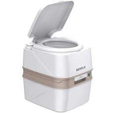 Seaflo 18 l Premium-Reise-Toilette, SFPT-18-03, Weiss/Opulenter Garten