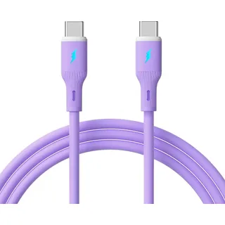 Akyga Kabel USB type C / USB type C 1m AK-USB-70 60W Silikon Violett