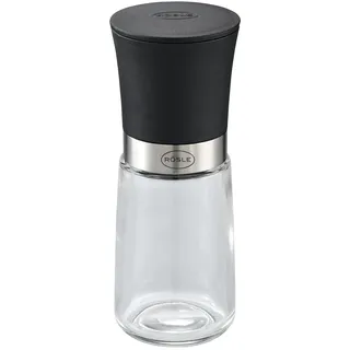 Rösle Gewürzmühlen-Set 3-tlg Gewürzmühle 14 cm Transparent/Schwarz unbefüllt
