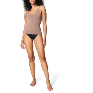 Spanx Damen Seamless Power High Waist Thong Camisole, Cafe au Lait, L