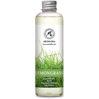 Raumduft Nachfüllflasche Zitronengras 200 ml - für Duftdiffusor | Raumduft Nachfüller mit Naturreinem Ätherischen Lemongras Öl, Lufterfrischer, frischer Zitronengrasduft