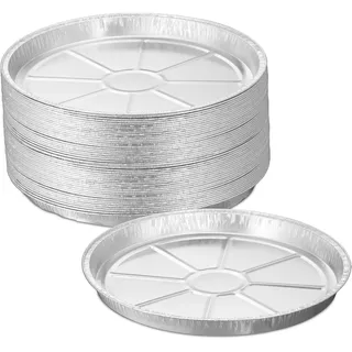 Relaxdays Aluschalen rund 27,5 cm Silber