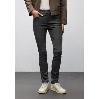 Stoffhose STREET ONE "Style York", Damen, Gr. 44, Länge 32, schwarz, Web, Obermaterial: 79% Viskose, 18% Nylon, 3% Elasthan, unifarben, regular fit lang, Hosen Stoffhose, mit Taschen