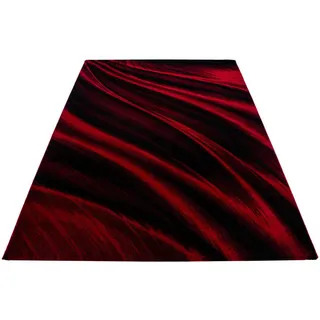 Ayyildiz Teppiche Teppich »Miami 6630«, rechteckig, 12 mm Höhe, Kurzflor, Wohnzimmer Ayyildiz Teppiche rot/schwarz B: cm