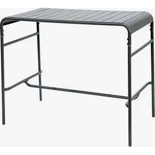 sweeek - Garten-Hochtisch aus Stahl 4 Personen 120 x 70cm x 95 cm - Anthrazit - Grau