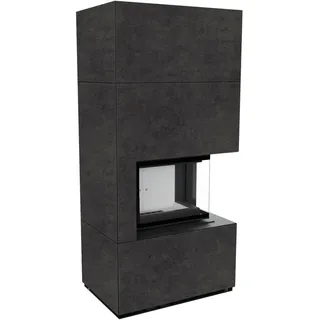 Kaminbausatz KRATKI FLOKI BOX rechts 8 kW Ø 160 Quarzsinter FOKOS GRAFITE