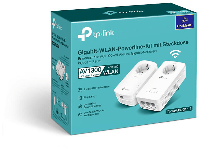 Bild von AV1300 AC1200 Gigabit Passthrough Powerline ac Wi-Fi Kit, 2er-Bundle (TL-WPA1300P KIT)