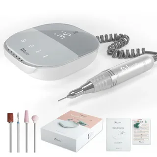 JCMaster TouchPro+ Nagelfräser 35000 U/min - Deutsche Marke - Gelnägel & Acrylnägel Profi Set Elektrisch Grund Packung, Inkl. 4 Bits, Fußpflegegerät, Kunstnägel, Stufenlose Regulierung Touchbedienung
