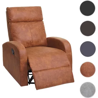 Mendler Fernsehsessel HWC-A54 Premium, Relaxsessel Schaukelstuhl Wippfunktion, drehbar ~ Stoff/Textil wildlederimitat