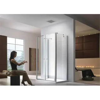 Glaszentrum Hagen 90x90x195 cm Saturn U-Duschkabine - Transparent