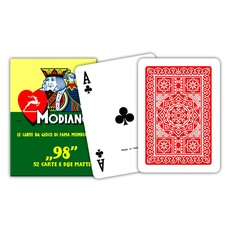 Modiano 300252 Poker 98, Spielkarten, Rot