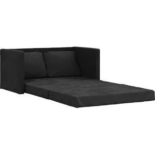 vidaXL Bodensofa mit Schlaffunktion Schwarz 122x204x55 cm Samt - Schwarz