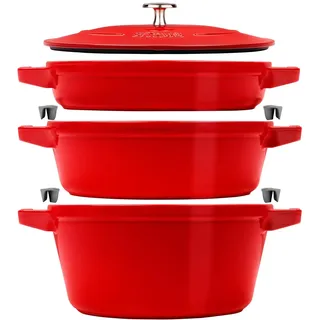 Staub Topf-Set 3-tlg. Kochtopf + Schmortopf + Bratpfanne