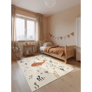 HANSE HOME Moby Kinderteppich 200 x 290 cm Creme Multifarben