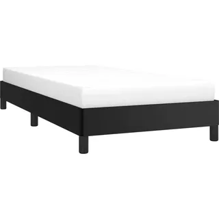 vidaXL Bettgestell Schwarz 100x200 cm Kunstleder - Schwarz