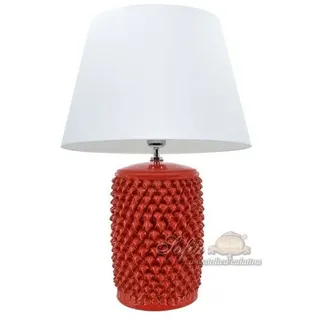 Lampe Licht Tisch- Abatjour Keramisch Zapfen Moderner Design Italienische Rot