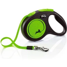 Flexi Einziehbare Hundeleine Medium Neon verklebt (Hund, Hundesport), Halsband + Leine