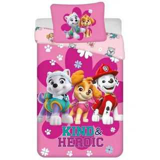 Paw Patrol Design Kuschelige Bettwäsche Baumwolle, 140x200 cm & 60 x 80 cm