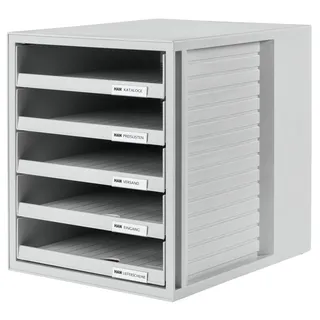 HAN Schubladenbox 35,5 x 35 x 32,5 cm 5-tlg. lichtgrau