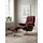Relaxsessel Mayfair Mikrofaser 92 x 103 x 79 cm Rot mit Hocker