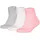 Sneakersocken Socken Plain 3P 3er Pack grau weiß rosa