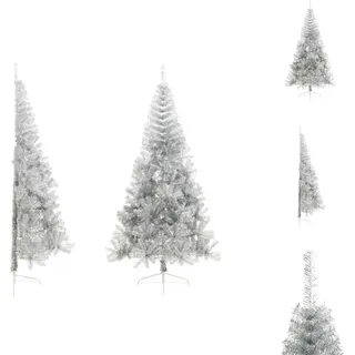 vidaXL Künstlicher Weihnachtsbaum mit Ständer Silber 240 cm PET - Weihnachtsbäume - Silber