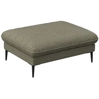 flexlux Pouf "Salino, Fußhocker, Sitzhocker, Polsterhocker", grün (fall grün), B:97cm H:43cm T:76cm, 62% Polyester, 17% Cotton, 14% Viscose, 7% Linen, Poufs, Pouf, Kaltschaum & Stahl-Wellen, Füsse Schwarz