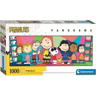 Clementoni - 39805 - Panorama Puzzle Peanuts - Puzzle 1000 Teile Für Erwachsene Und Kinder 14 Jahren, Geschicklichkeitsspiel Für Die Ganze Familie