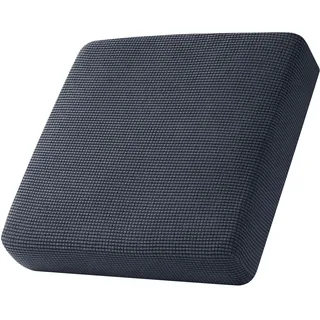 SYLC Sofa Sitzkissenbezug, Sofa Sitzkissenbezug Stretch, Elastischer Kissenbezüge, Husse Überzug Bezug Für Sofa Sitzkissen, rutschfest Stoff Tartan (Dunkelgrau,Großer 1-Sitzer)