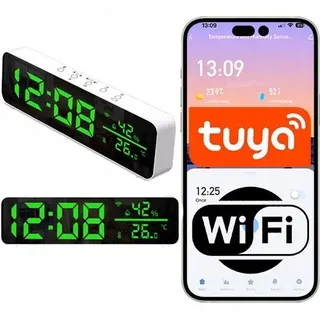 Sone Smarte LED-Uhr mit WiFi Temperatur-/Feuchtigkeitssensor
