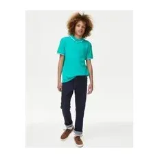 Boys M&S Collection The Jones Straight Fit Cotton with Stretch Jeans (6-16 Yrs) - Indigo, Indigo - 14-15