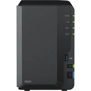 Synology DS223 Leergehäuse Schwarz