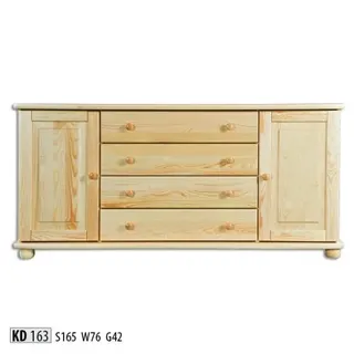 Kommode Sideboard Kommoden Echtholz Neu JVmoebel - Beige