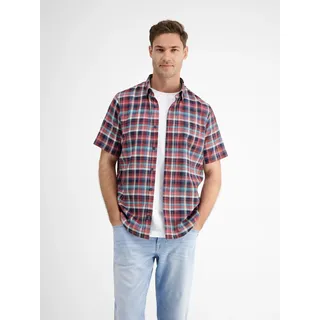 LERROS Kurzarmhemd mit Karo Muster, rot