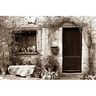 Papermoon »Haus Sepia« im schwarz-weiß Motiv,