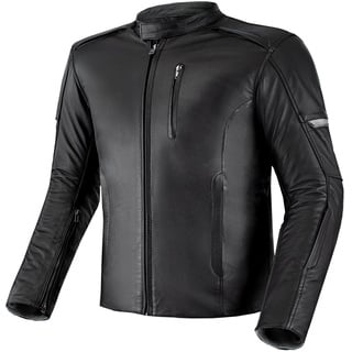 SHIMA HUNTER Motorrad Jacke Herren mit Protektoren Leder Rückenprotektor Motorradjacke Sommer Schutzjacken Lederjacke Protektorenjacke Sommerjacke Stadt Touren (Männer, Schwarz, 4XL)